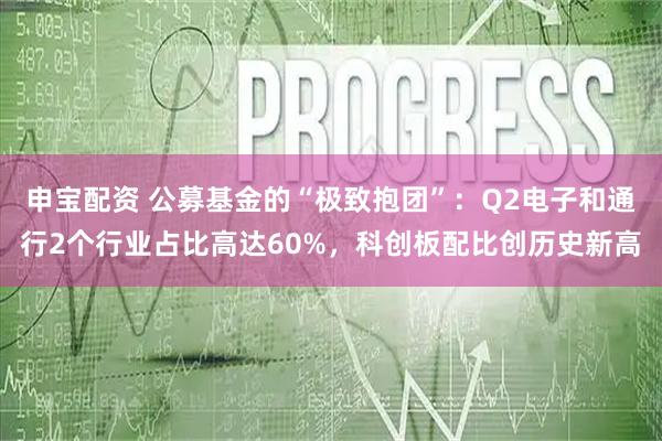 申宝配资 公募基金的“极致抱团”：Q2电子和通行2个行业占比高达60%，科创板配比创历史新高